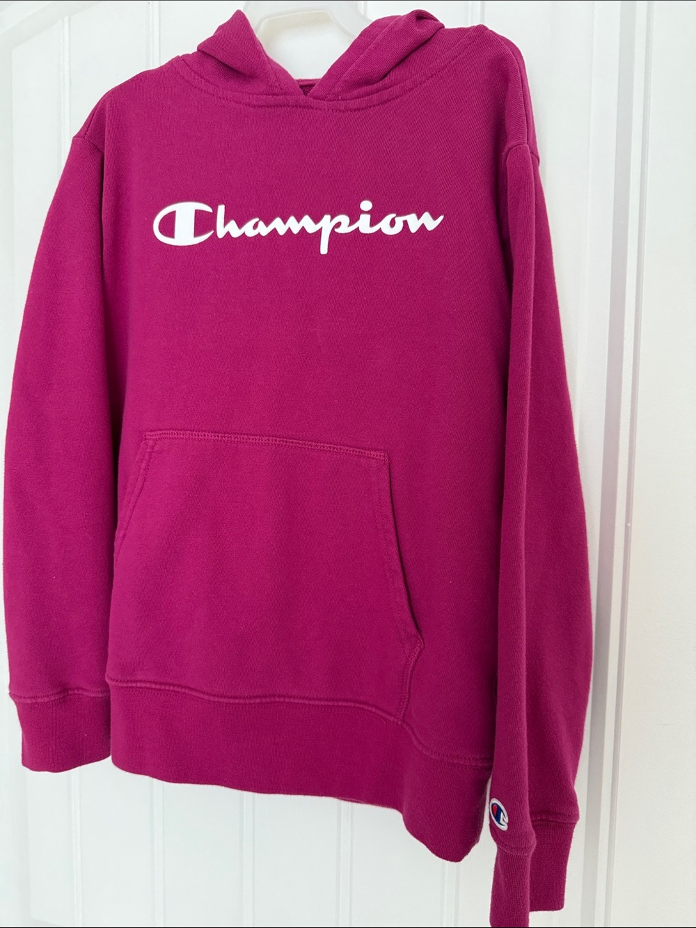 Champion Crewneck Sweatshirt in Magenta